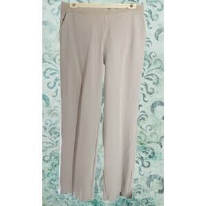Minimalist MNG by Mango Womens L Ponte Knit Cream Career Quiet Lux Trousers